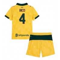 Stroje piłkarskie AC Milan Samuele Ricci #4 Koszulka Trzeciej dla dzieci 2025-26 Krótki Rękaw (+ szorty)
